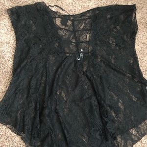 Black lace top